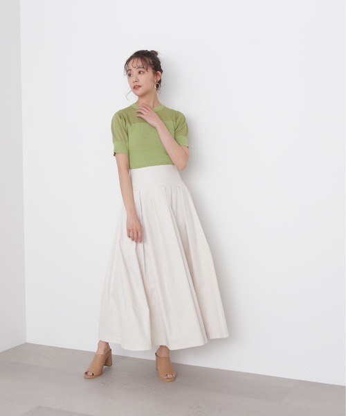 N.（N. Natural Beauty Basic）（エヌエヌナチュラルビューティーベーシック）の「◆シアースリーブアミジキリカエニット（ニット/セーター・レディース・ブラック/ベージュ/ライトグリーン・MEDIUM）」の15枚目の写真