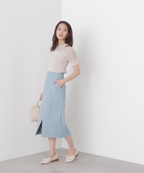 N.（N. Natural Beauty Basic）（エヌエヌナチュラルビューティーベーシック）の「◆シアースリーブアミジキリカエニット（ニット/セーター・レディース・ブラック/ベージュ/ライトグリーン・MEDIUM）」の14枚目の写真