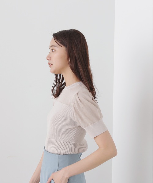 N.（N. Natural Beauty Basic）（エヌエヌナチュラルビューティーベーシック）の「◆シアースリーブアミジキリカエニット（ニット/セーター・レディース・ブラック/ベージュ/ライトグリーン・MEDIUM）」の13枚目の写真