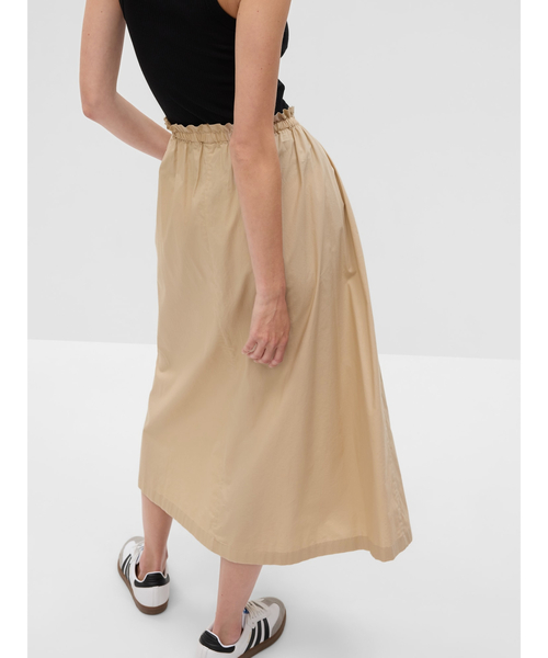 GAP（ギャップ）の「ペーパーバッグ プルオン ミディスカート（スカート・レディース・ホワイト×ネイビー/ブルー系その他/ブラック/ベージュ/ネイビー・L/S/XXS/XS/M）」の6枚目の写真