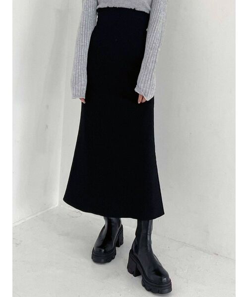 EMODA(エモダ)の「マークウエストマーメイドスカート(スカート・レディース・ベージュ/ブラック/その他・MEDIUM/SMALL)」の4枚目の写真