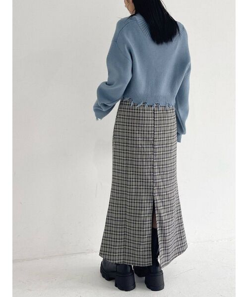 EMODA(エモダ)の「マークウエストマーメイドスカート(スカート・レディース・ベージュ/ブラック/その他・MEDIUM/SMALL)」の9枚目の写真