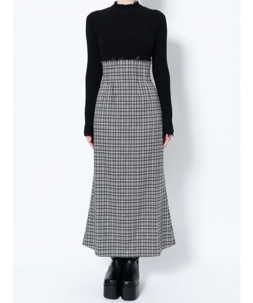 EMODA(エモダ)の「マークウエストマーメイドスカート(スカート・レディース・ベージュ/ブラック/その他・MEDIUM/SMALL)」の17枚目の写真