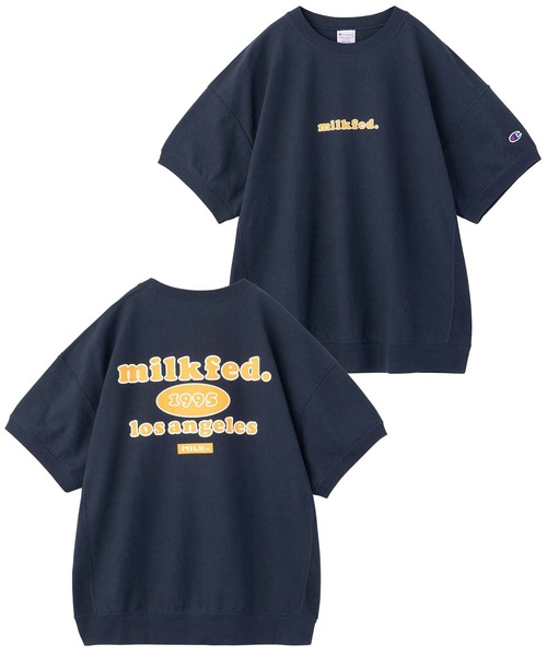 MILKFED.(ミルクフェド)の「MILKFED.xCHAMPION COOPER LOGO S/S TEE(Tシャツ/カットソー・レディース・ホワイト/ブラック/ライトピンク/グリーン/ネイビー/アッシュ・ONE SIZE)」の6枚目の写真
