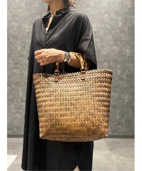 HONEYSUCKLE ROSE(ハニーサックルローズ)の「【HONEYSUCKLE ROSE】バンブートートバッグ(かごバッグ・レディース・ベージュ/ブラウン/ライトベージュ・ONE SIZE)」の14枚目の写真