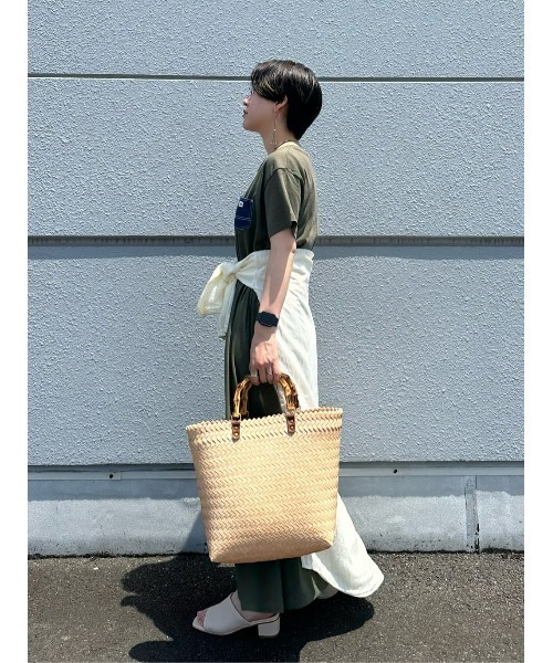 HONEYSUCKLE ROSE(ハニーサックルローズ)の「【HONEYSUCKLE ROSE】バンブートートバッグ(かごバッグ・レディース・ベージュ/ブラウン/ライトベージュ・ONE SIZE)」の19枚目の写真