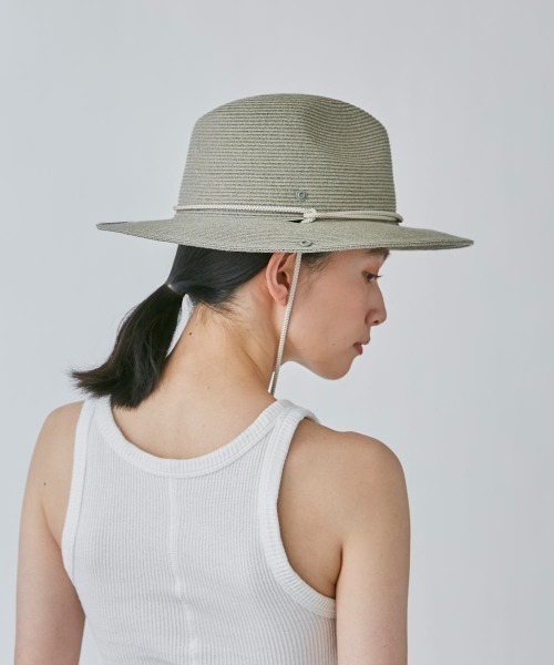 OVERRIDE（オーバーライド）の「OVERRIDE  WASHABLE BD STRAP HAT（ハット・レディース・グレー/ベージュ・58cm）」の7枚目の写真