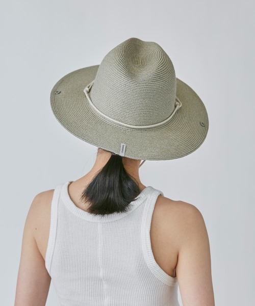 OVERRIDE（オーバーライド）の「OVERRIDE  WASHABLE BD STRAP HAT（ハット・レディース・グレー/ベージュ・58cm）」の6枚目の写真