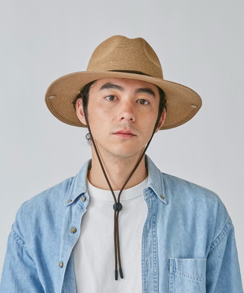 OVERRIDE（オーバーライド）の「OVERRIDE  WASHABLE BD STRAP HAT（ハット・レディース・グレー/ベージュ・58cm）」の16枚目の写真