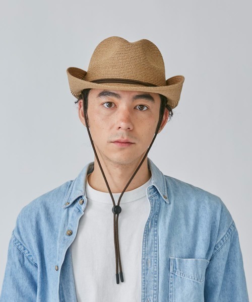 OVERRIDE（オーバーライド）の「OVERRIDE  WASHABLE BD STRAP HAT（ハット・レディース・グレー/ベージュ・58cm）」の20枚目の写真