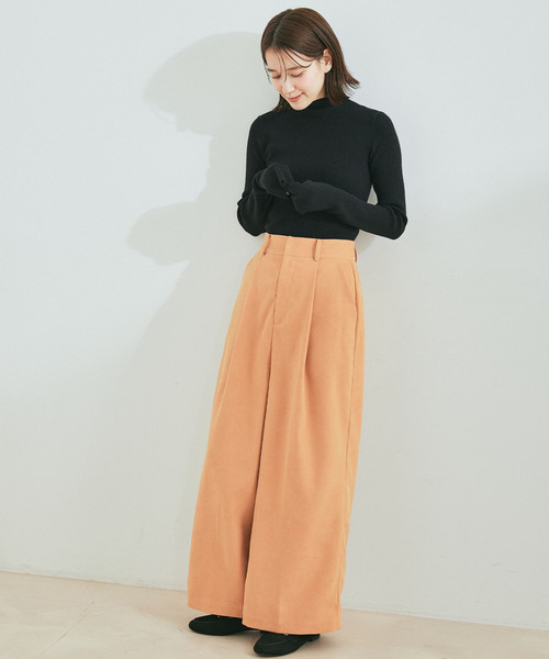 Jayro(ジャイロ)の「起毛ツイルワイドパンツ(その他パンツ・レディース・ブラック/オレンジ/ベージュ・M)」の14枚目の写真