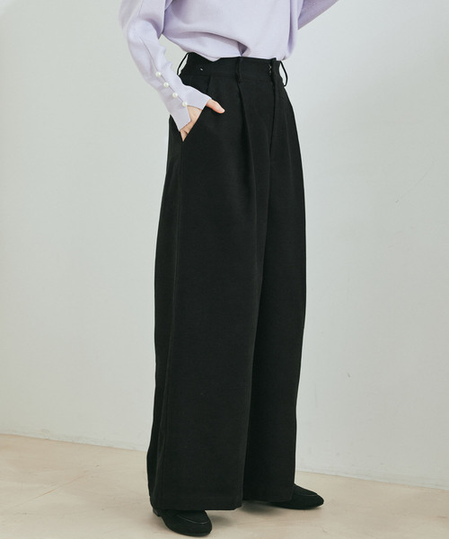 Jayro(ジャイロ)の「起毛ツイルワイドパンツ(その他パンツ・レディース・ブラック/オレンジ/ベージュ・M)」の11枚目の写真