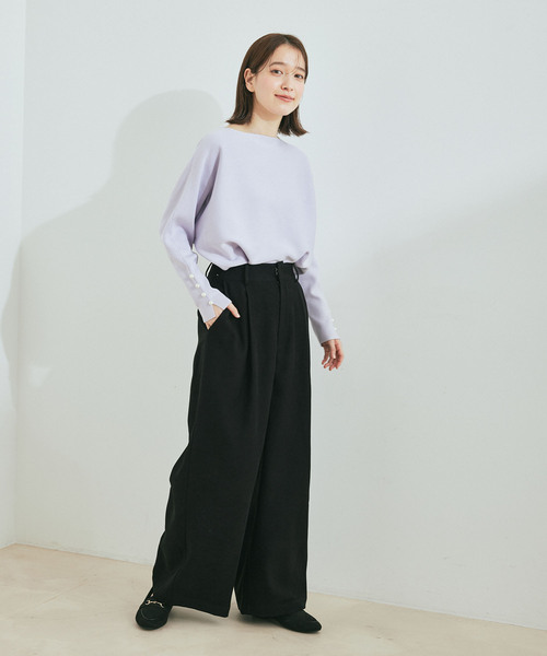 Jayro(ジャイロ)の「起毛ツイルワイドパンツ(その他パンツ・レディース・ブラック/オレンジ/ベージュ・M)」の5枚目の写真