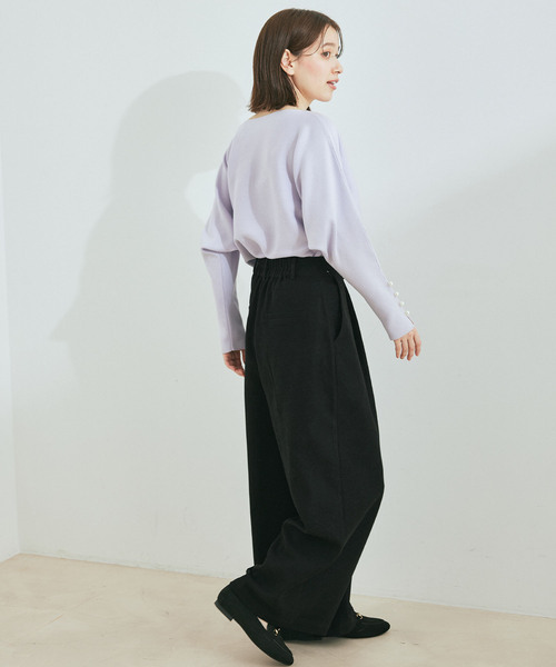Jayro(ジャイロ)の「起毛ツイルワイドパンツ(その他パンツ・レディース・ブラック/オレンジ/ベージュ・M)」の8枚目の写真