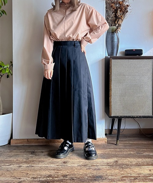 Mysa&Liina（ミーサリーナ）の「太プリーツロングスカート（スカート・レディース・アイボリー/ブラック・M/L）」の14枚目の写真