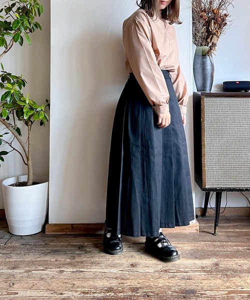 Mysa&Liina（ミーサリーナ）の「太プリーツロングスカート（スカート・レディース・アイボリー/ブラック・M/L）」の18枚目の写真