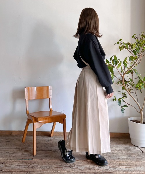 Mysa&Liina（ミーサリーナ）の「太プリーツロングスカート（スカート・レディース・アイボリー/ブラック・M/L）」の12枚目の写真