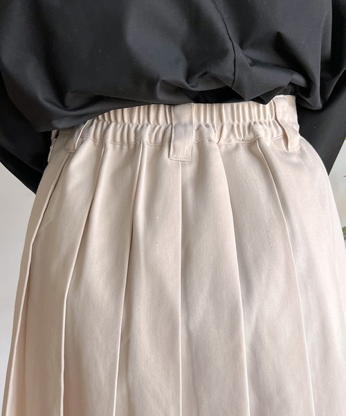 Mysa&Liina（ミーサリーナ）の「太プリーツロングスカート（スカート・レディース・アイボリー/ブラック・M/L）」の16枚目の写真