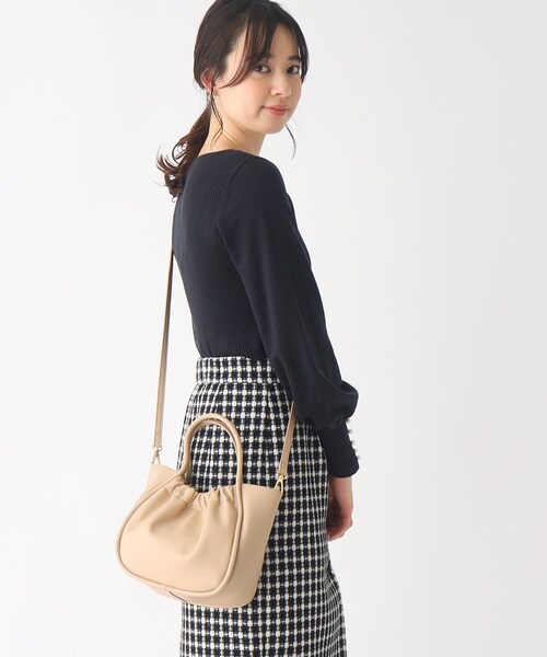 index（インデックス）の「◆ミニトートバッグ【2WAY】（トートバッグ・レディース・ライトブルー/ブラック/ベージュ・00）」の7枚目の写真