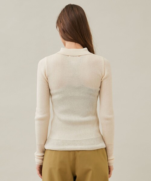 MATURED（マチュアード）の「【MATURED/マチュアード】シアーポロニットカーデ（カーディガン/ボレロ・レディース・ベージュ/ライトグレー・FREE）」の20枚目の写真
