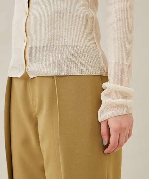 MATURED（マチュアード）の「【MATURED/マチュアード】シアーポロニットカーデ（カーディガン/ボレロ・レディース・ベージュ/ライトグレー・FREE）」の12枚目の写真