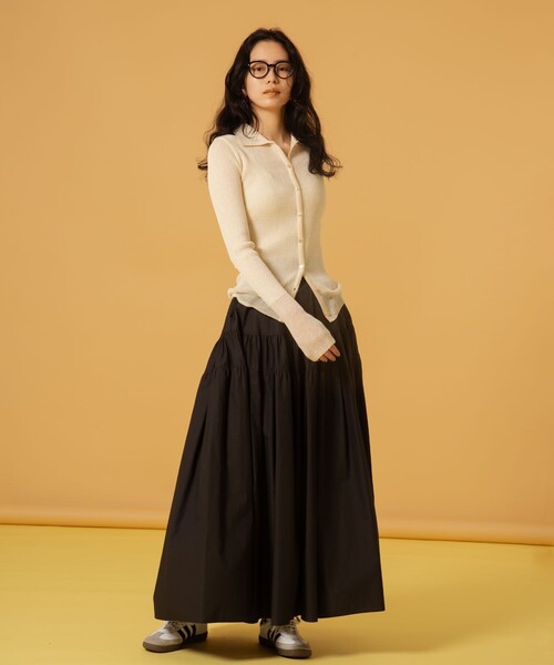 MATURED（マチュアード）の「【MATURED/マチュアード】シアーポロニットカーデ（カーディガン/ボレロ・レディース・ベージュ/ライトグレー・FREE）」の15枚目の写真