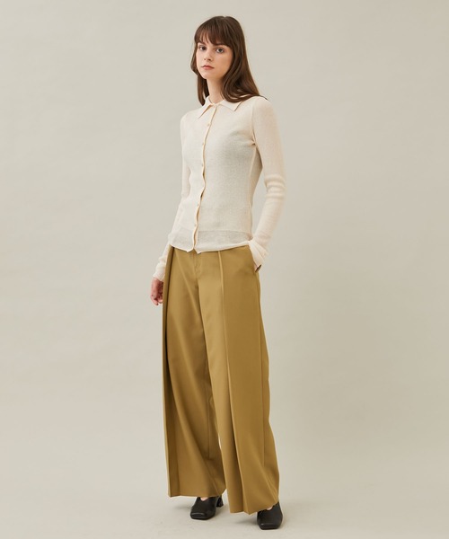 MATURED（マチュアード）の「【MATURED/マチュアード】シアーポロニットカーデ（カーディガン/ボレロ・レディース・ベージュ/ライトグレー・FREE）」の22枚目の写真