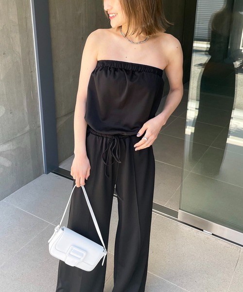 SPIRALGIRL（スパイラルガール）の「カットベアオールインワン（つなぎ/オールインワン・レディース・ベージュ/ホワイト/ブラック・FREE）」の6枚目の写真