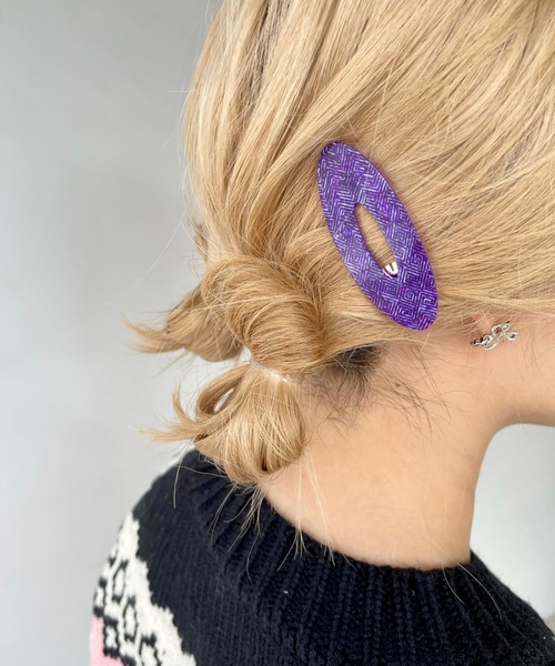 SANSeLF（サンセルフ）の「Se 2set hairpin【SANSeLF】 sana23s013（ヘアピン・レディース・グリーン/ピンク/ブラウン/イエロー/シルバー/ブルー/ライム/レッド/ミント/ベージュ/パープル・FREE）」の7枚目の写真
