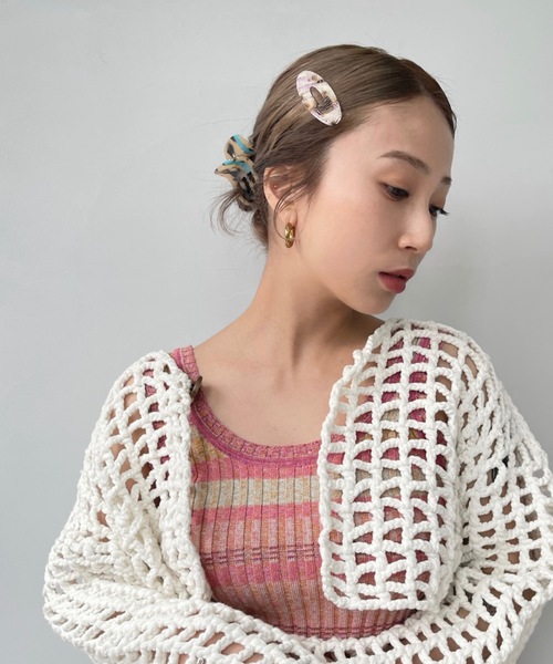 SANSeLF（サンセルフ）の「Se 2set hairpin【SANSeLF】 sana23s013（ヘアピン・レディース・グリーン/ピンク/ブラウン/イエロー/シルバー/ブルー/ライム/レッド/ミント/ベージュ/パープル・FREE）」の9枚目の写真