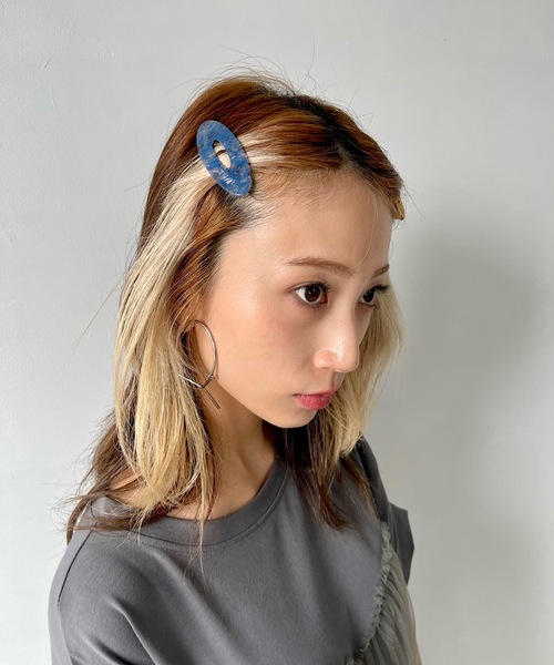 SANSeLF（サンセルフ）の「Se 2set hairpin【SANSeLF】 sana23s013（ヘアピン・レディース・グリーン/ピンク/ブラウン/イエロー/シルバー/ブルー/ライム/レッド/ミント/ベージュ/パープル・FREE）」の6枚目の写真
