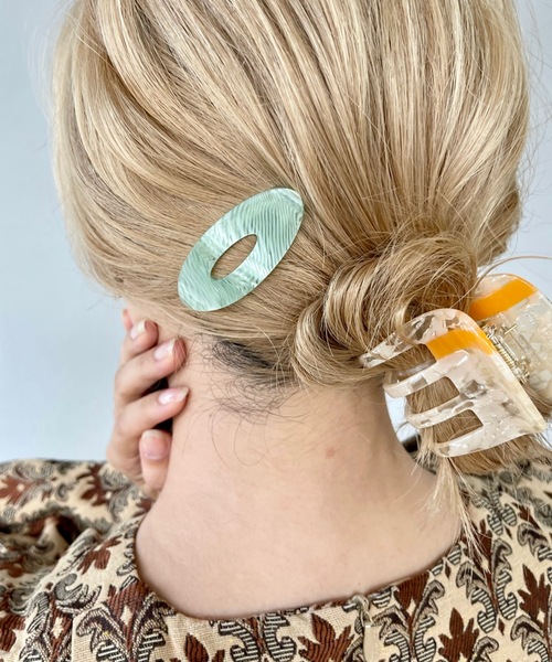 SANSeLF（サンセルフ）の「Se 2set hairpin【SANSeLF】 sana23s013（ヘアピン・レディース・グリーン/ピンク/ブラウン/イエロー/シルバー/ブルー/ライム/レッド/ミント/ベージュ/パープル・FREE）」の5枚目の写真