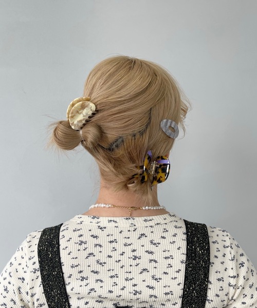 SANSeLF（サンセルフ）の「Se 2set hairpin【SANSeLF】 sana23s013（ヘアピン・レディース・グリーン/ピンク/ブラウン/イエロー/シルバー/ブルー/ライム/レッド/ミント/ベージュ/パープル・FREE）」の20枚目の写真