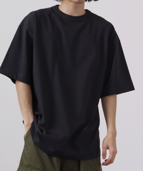 Sunny Smith(サニースミス)の「Sunnysmith へビーオンス Champion Plating 接触冷感 UVカット 半袖Tシャツ(Tシャツ/カットソー・メンズ・ブラック/オフホワイト/チャコール・M/L)」の1枚目の写真