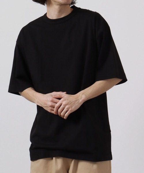 Sunny Smith(サニースミス)の「Sunnysmith へビーオンス Champion Plating 接触冷感 UVカット 半袖Tシャツ(Tシャツ/カットソー・メンズ・ブラック/オフホワイト/チャコール・M/L)」の3枚目の写真