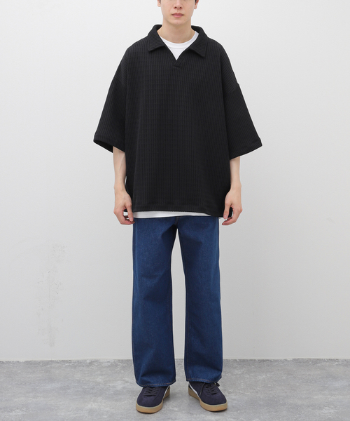 TIGHTBOOTH PRODUCTION(タイトブースプロダクション)の「【TIGHTBOOTH / タイトブース】MYSTERY GAUGE S/S(ポロシャツ・メンズ・ブラック・MEDIUM/LARGE)」の2枚目の写真