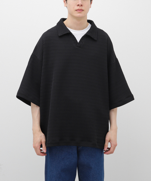 TIGHTBOOTH PRODUCTION(タイトブースプロダクション)の「【TIGHTBOOTH / タイトブース】MYSTERY GAUGE S/S(ポロシャツ・メンズ・ブラック・MEDIUM/LARGE)」の3枚目の写真