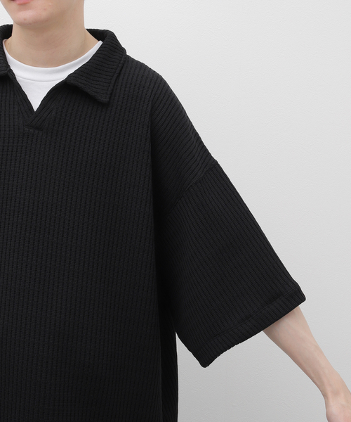 TIGHTBOOTH PRODUCTION(タイトブースプロダクション)の「【TIGHTBOOTH / タイトブース】MYSTERY GAUGE S/S(ポロシャツ・メンズ・ブラック・MEDIUM/LARGE)」の8枚目の写真