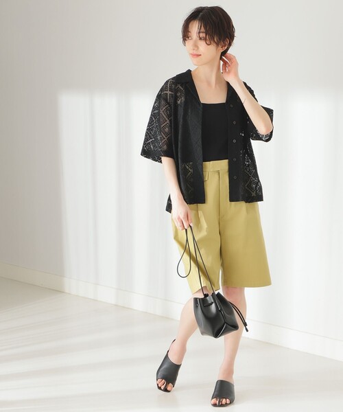 B:MING by BEAMS(ビーミングバイビームス)の「B:MING by BEAMS / 開襟 レース シャツ(シャツ/ブラウス・レディース・オフホワイト/ブラック/ミント・SMALL/MEDIUM)」の12枚目の写真