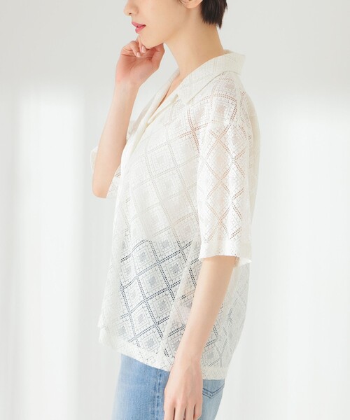 B:MING by BEAMS(ビーミングバイビームス)の「B:MING by BEAMS / 開襟 レース シャツ(シャツ/ブラウス・レディース・オフホワイト/ブラック/ミント・SMALL/MEDIUM)」の17枚目の写真
