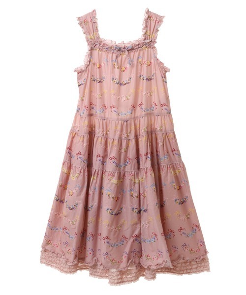 美品✨ピンクハウス　le langage des fleurs ptワンピース セール】 le langage des fleurs ptミディワンピース （ロング