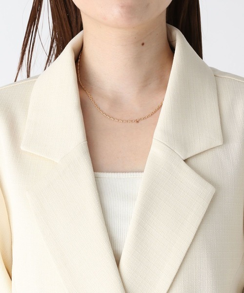 Heather(ヘザー)の「ツイードライクジャケット(半袖) 904902(テーラードジャケット・レディース・オフホワイト/ブラック・FREE)」の5枚目の写真