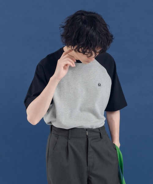 MUHET（ミュエータ）の「ラグランTシャツ（Tシャツ/カットソー・レディース・杢グレー/グリーン/ネイビー・X-LARGE/MEDIUM）」の2枚目の写真