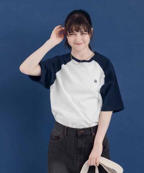 MUHET（ミュエータ）の「ラグランTシャツ（Tシャツ/カットソー・レディース・杢グレー/グリーン/ネイビー・X-LARGE/MEDIUM）」の3枚目の写真