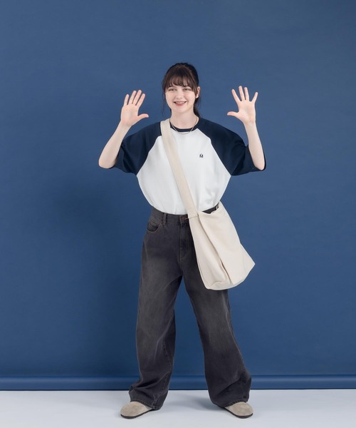 MUHET（ミュエータ）の「ラグランTシャツ（Tシャツ/カットソー・レディース・杢グレー/グリーン/ネイビー・X-LARGE/MEDIUM）」の7枚目の写真