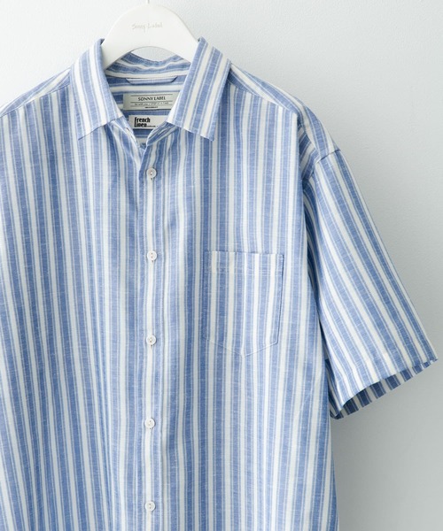 URBAN RESEARCH Sonny Label(アーバンリサーチサニーレーベル)の「リネン混半袖シャツ(シャツ/ブラウス・メンズ・イエロー系その他/ホワイト/ネイビー/グリーン/ブルー系その他/グレー系その他・MEDIUM/X-LARGE/LARGE)」の5枚目の写真