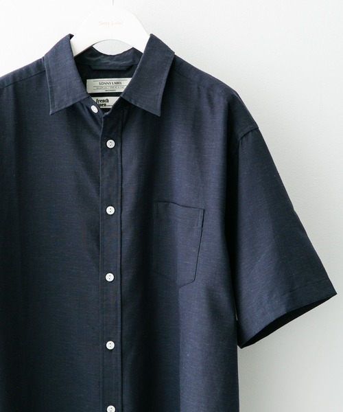URBAN RESEARCH Sonny Label(アーバンリサーチサニーレーベル)の「リネン混半袖シャツ(シャツ/ブラウス・メンズ・イエロー系その他/ホワイト/ネイビー/グリーン/ブルー系その他/グレー系その他・MEDIUM/X-LARGE/LARGE)」の4枚目の写真
