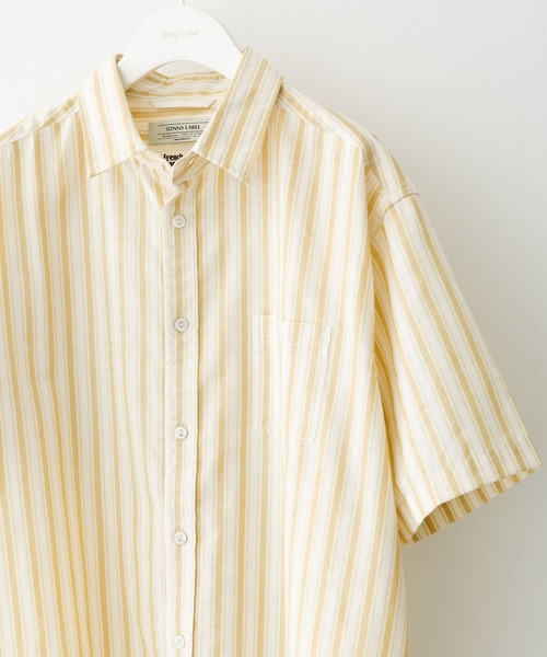 URBAN RESEARCH Sonny Label(アーバンリサーチサニーレーベル)の「リネン混半袖シャツ(シャツ/ブラウス・メンズ・イエロー系その他/ホワイト/ネイビー/グリーン/ブルー系その他/グレー系その他・MEDIUM/X-LARGE/LARGE)」の6枚目の写真