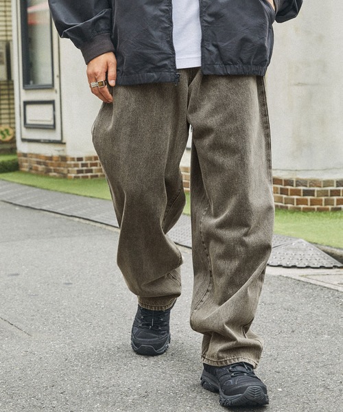 ヴィンテージライクオーバーダイワイドデニムパンツ MONO-MART│MONO