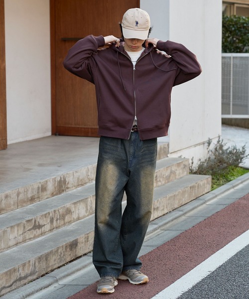 ヴィンテージライクオーバーダイワイドデニムパンツ MONO-MART│MONO